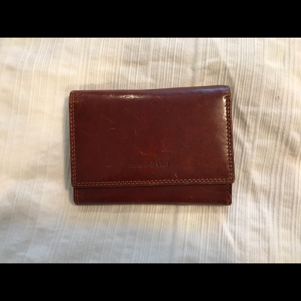 Italian brown leather wallet